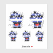 LEREN WEERSTAND VUIST STICKER (Vel)
