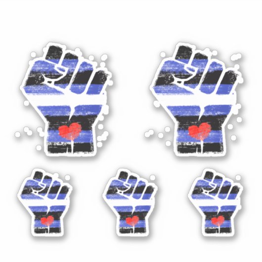 LEREN WEERSTAND VUIST STICKER (Voorkant)
