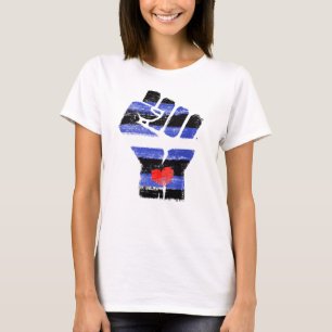 LEREN WEERSTAND VUIST T-SHIRT