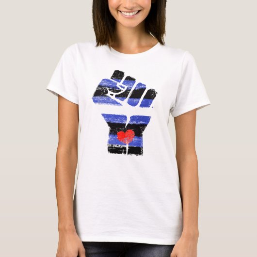 LEREN WEERSTAND VUIST T-SHIRT (Voorkant)