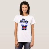 LEREN WEERSTAND VUIST T-SHIRT (Voorkant volledig)