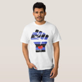 LEREN WEERSTAND VUIST T-SHIRT (Voorkant volledig)