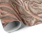 Leren western cowboy stijl met tooling in natuurli cadeaupapier (Rol Hoek)