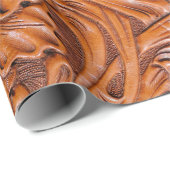 Leren western cowboy stijl met tooling naturel uit cadeaupapier (Rol Hoek)