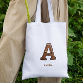 Leren western initiaal monogram A Tote Bag