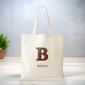 Leren western initiaal monogram B Tote Bag