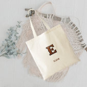Leren western initiaal monogram E Tote Bag