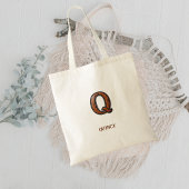 Leren western initiaal monogram Q Tote Bag