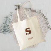 Leren western initiaal monogram S Tote Bag