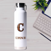 Leren Western Monogram C Waterfles met Reliëf