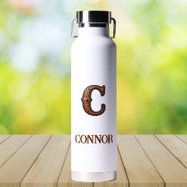 Leren Western Monogram C Waterfles met Reliëf