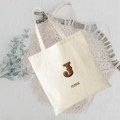 Leren western monogram J Tote Bag