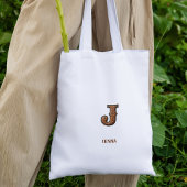Leren western monogram J Tote Bag