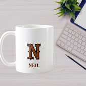 Leren western monogram N Koffiemok