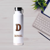 Leren western monogram waterfles met reliëf