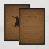 Leren Western West Cowboy Verjaardag Bedankt (Voorkant / Achterkant)