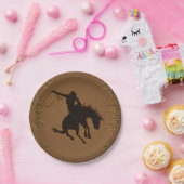 Leren Western Wild West Cowboy Verjaardagsfeestje Papieren Bordje (Feest)