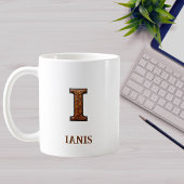 Leren Westers Initiaal Monogram I Koffiemok