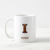 Leren Westers Initiaal Monogram I Koffiemok (Links)