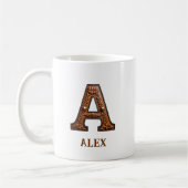 Leren westers monogram A Koffiemok (Links)