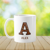 Leren westers monogram A Koffiemok