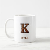 Leren westerse monogram K Koffiemok (Links)