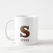 Leren westerse monogram S Koffiemok (Links)