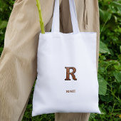 Leren westerse monogram tas met initiaal R
