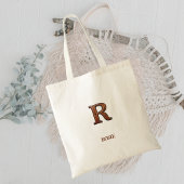 Leren westerse monogram tas met initiaal R