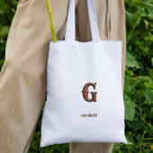 Leren westerse monogram tas met initialen G