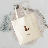 Leren westerse monogram tas met initialen L