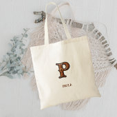 Leren westerse monogram tas met initialen P