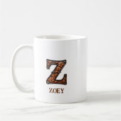Leren westerse monogram Z met reliëf Koffiemok (Links)