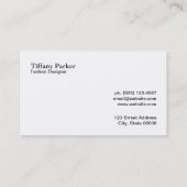 Leren / Witte Accent Visitekaartje (Achterkant)