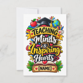 Lerende Geesten en Inspirerende Harten Inspirerend Bedankkaart