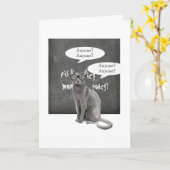 Lerenkat met Chalkboard vouwd Wenskaart Kaart (Gele Bloem)