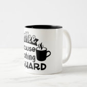 Lerenkoffie Tweekleurige Koffiemok (Voorkant rechts)