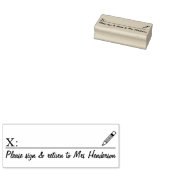 LERENTEKENS EN TERUGKRUBBERSTEMP RUBBERSTEMPEL (Gestempeld)