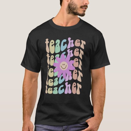 LERER I Teach School Elementair Squad Retro Pur T-shirt (Voorkant)