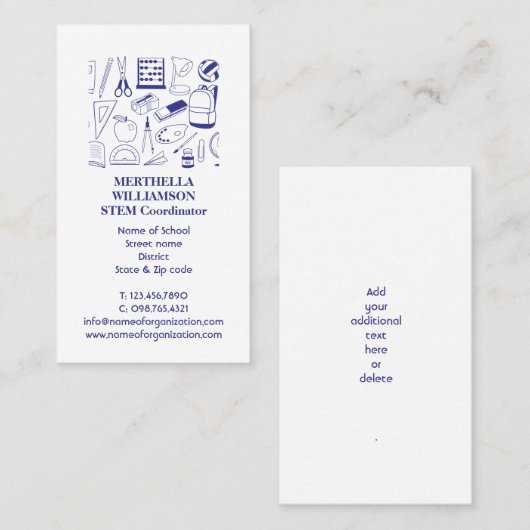 LERER | STEM-apparatuur | Foto-Visitekaartje Visitekaartje (Voorkant / Achterkant)