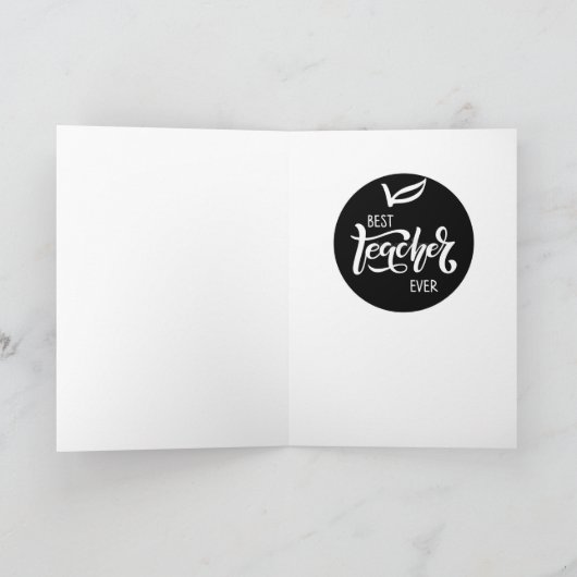 **LERER VAN HET JAAR** MERRY CHRISTMAS AAN U! FEESTDAGEN KAART (Binnen)