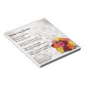 Leringspictoem - Flowers Design Notitieblok (Schuin)