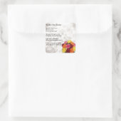 Leringspictoem - Flowers Design Vierkante Sticker (Tas)