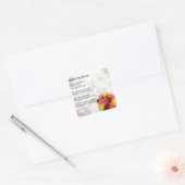 Leringspictoem - Flowers Design Vierkante Sticker (Envelop)