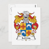 Lerma Family Crest Briefkaart (Voorkant / Achterkant)
