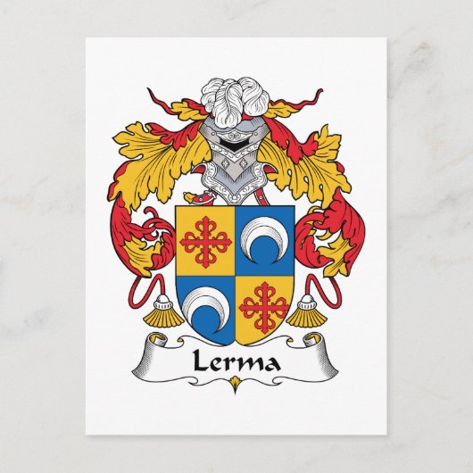 Lerma Family Crest Briefkaart (Voorkant)