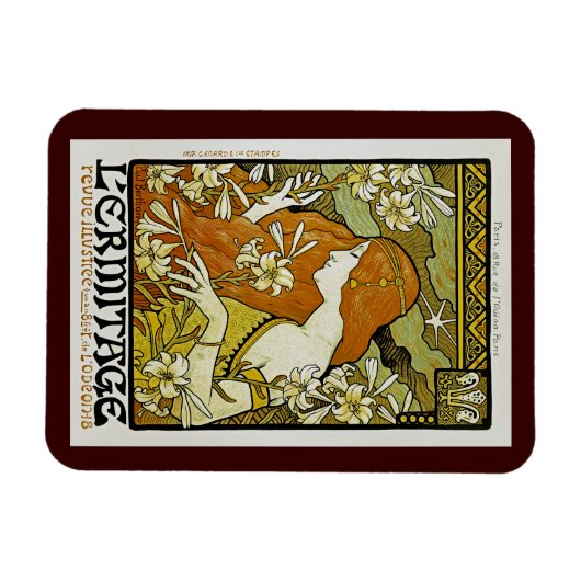 L'Ermitage Art Nouveau Floral Magneet (Horizontaal)