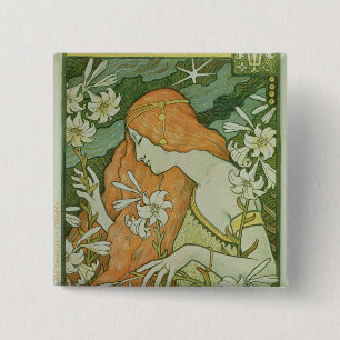 L'Ermitage Vierkante Button 5,1 Cm