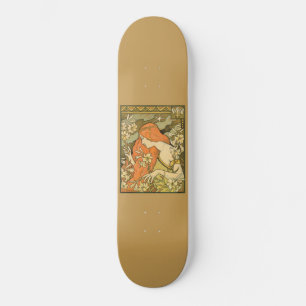 L'Ermitage Woman Field of Flowers French Nouveau Persoonlijk Skateboard