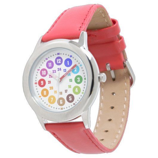 Lernuhr als Kinderarmbanduhr Schulanfangsgeschenk Horloge (Gekanteld)